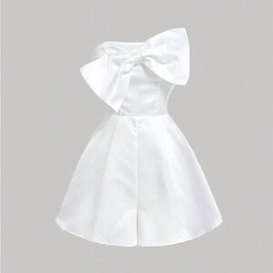 White bow romper